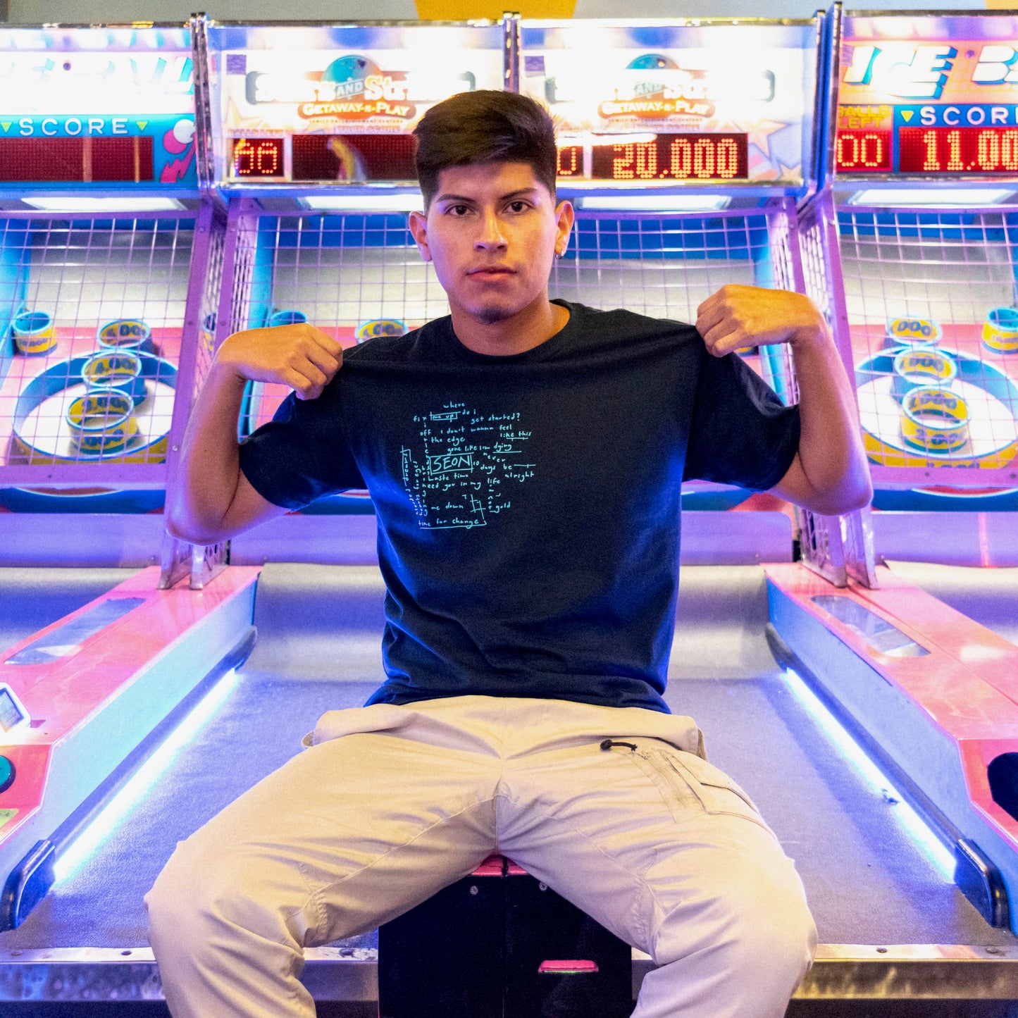 blue song title tee